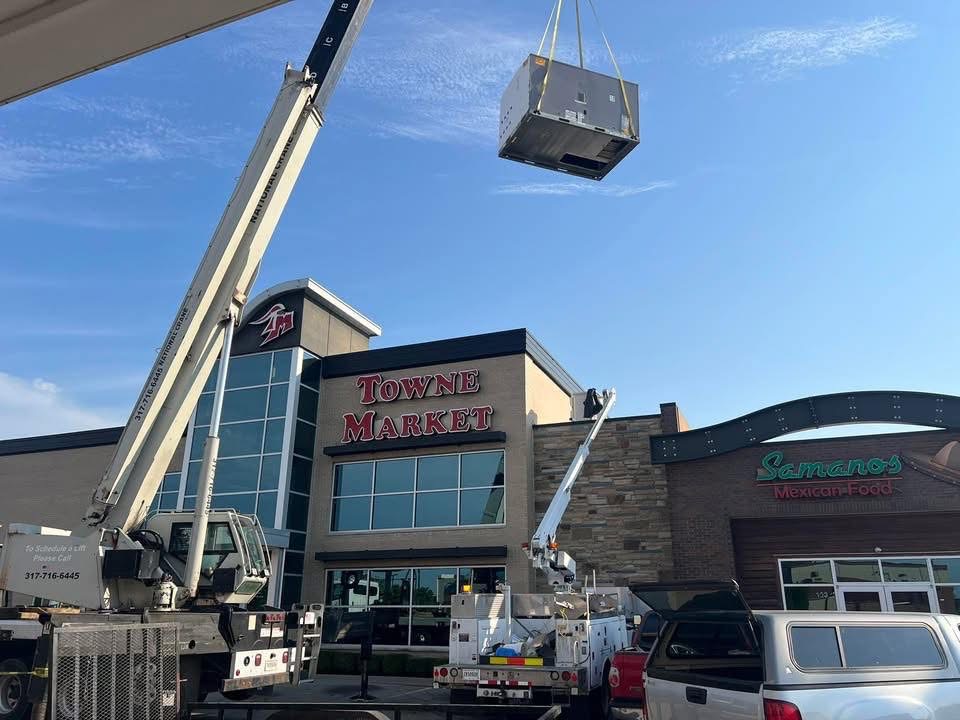 Commercial equipment installation at Towne Market
